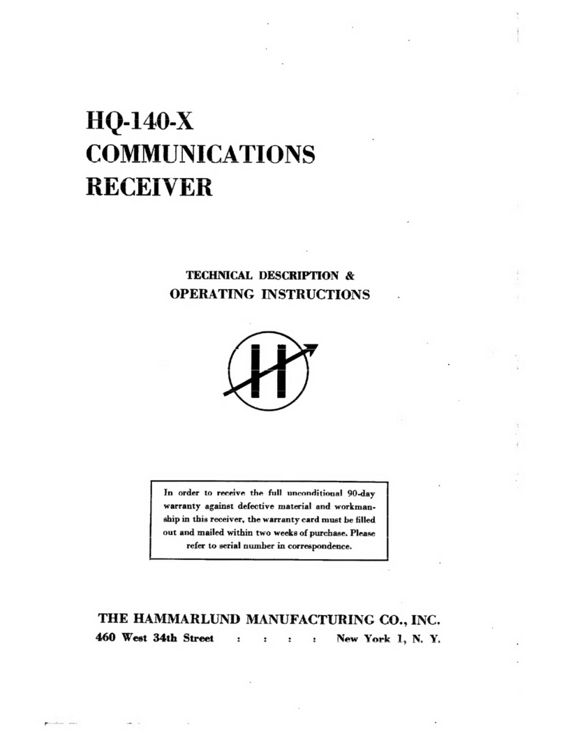 Hammarlund HQ-140-X Technical description and operating instructions Hammarlund HQ-140-X Technical description and operating instructions