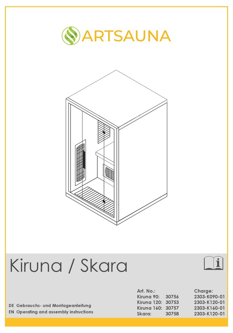 Artsauna Kiruna Customer's operating and assembly instructions