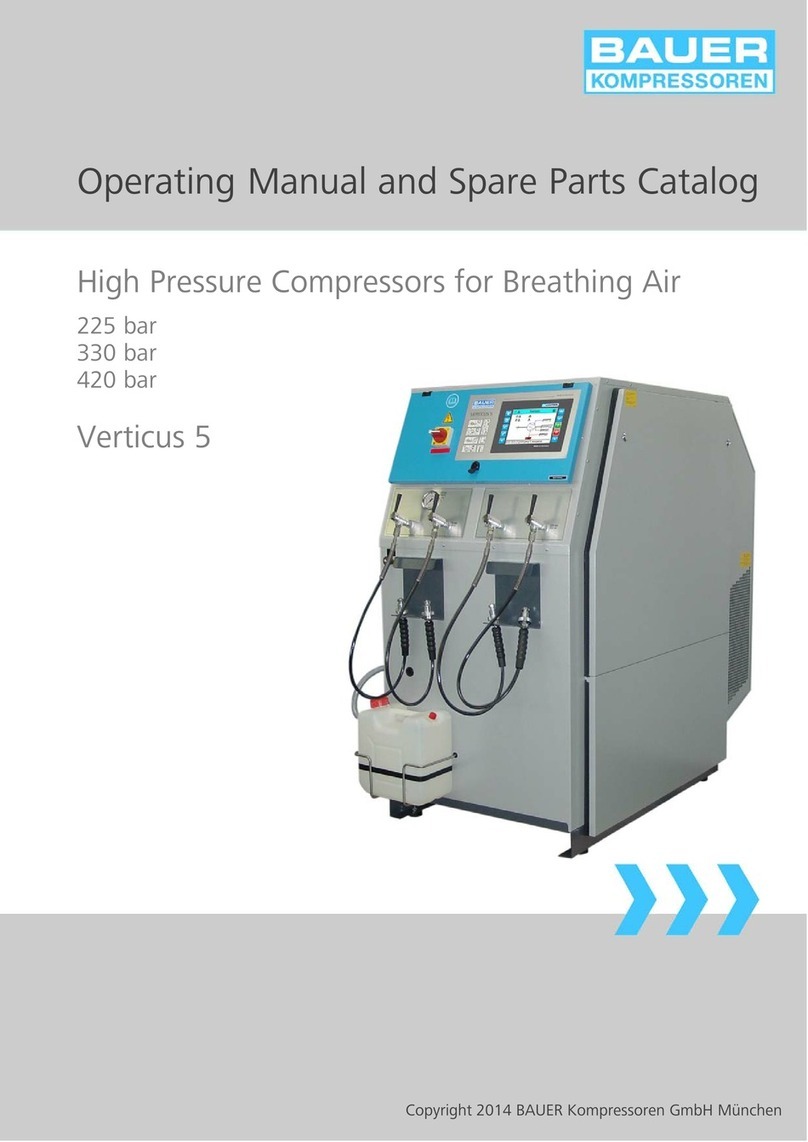 Bauer Kompressoren Verticus 5 Operating manual and Spare parts list