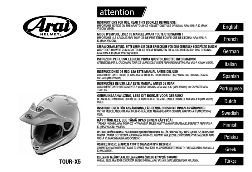 Arai Helmet TOUR-X5 Instructions for use