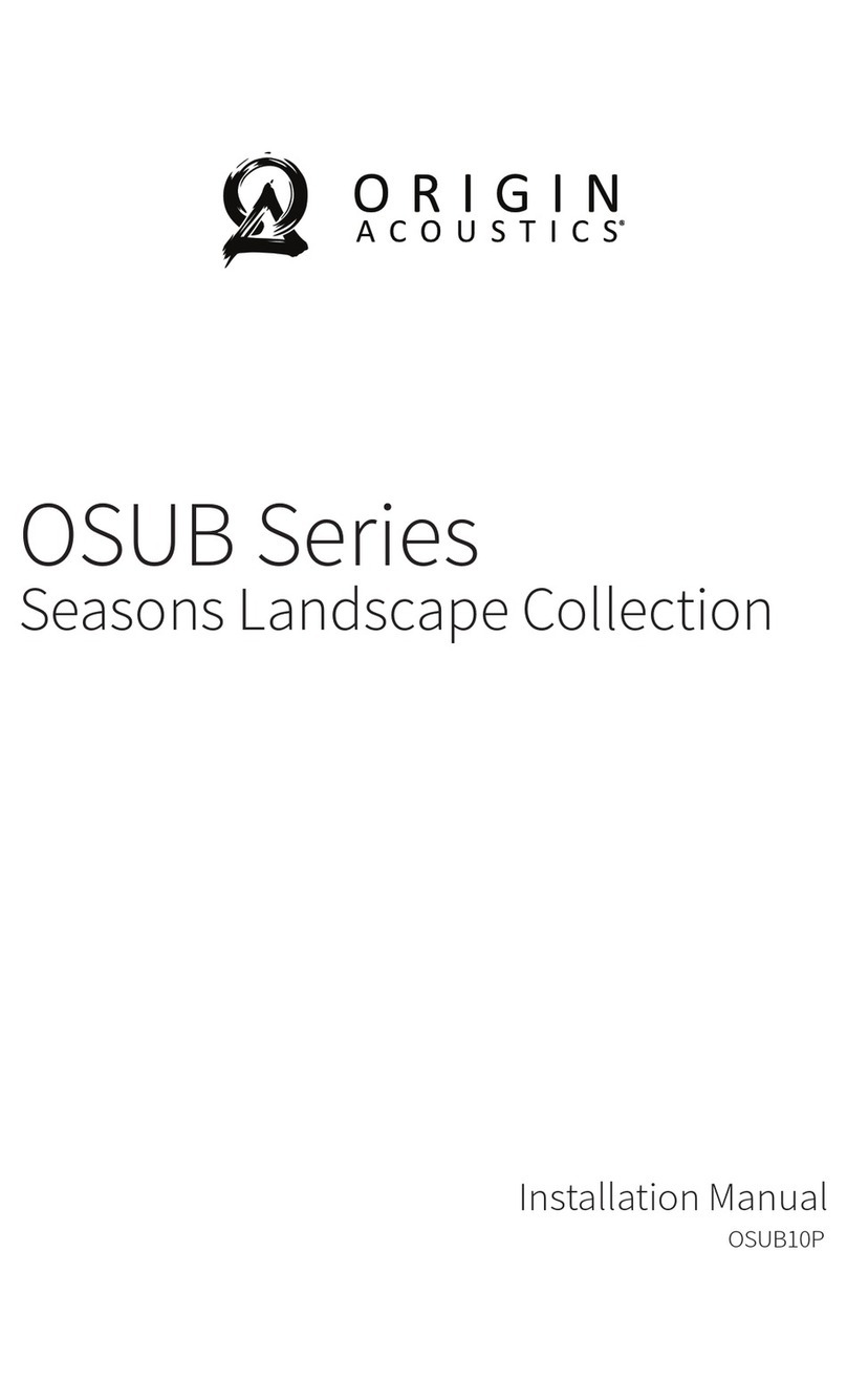 Origin Acoustics Seasons Landscape OSUB Series installation manual