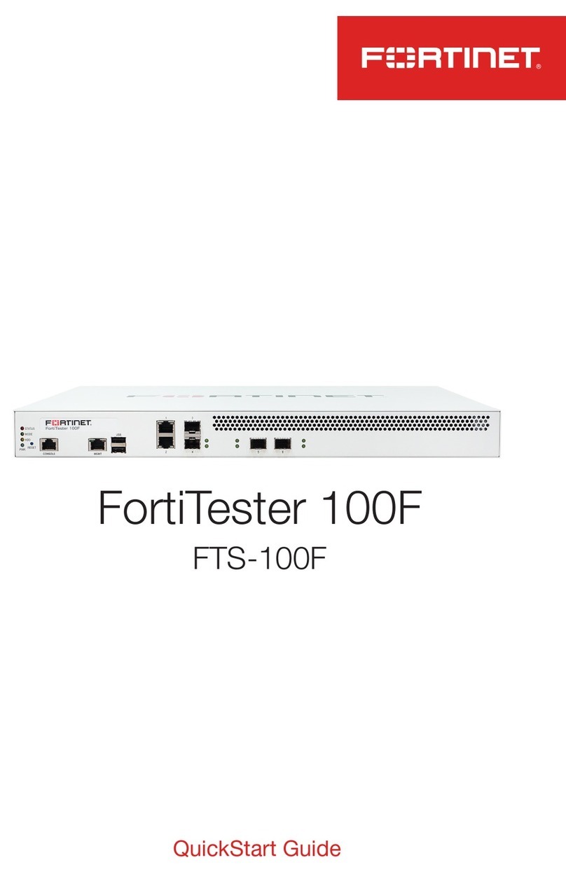 Fortinet FortiTester 100F quick start guide