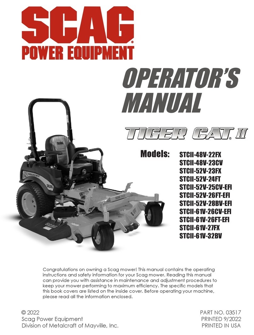 Scag Power Equipment Tiger Cat II STCII-52V-23FX Operator's manual Scag Power Equipment Tiger Cat II STCII-52V-23FX Operator's manual