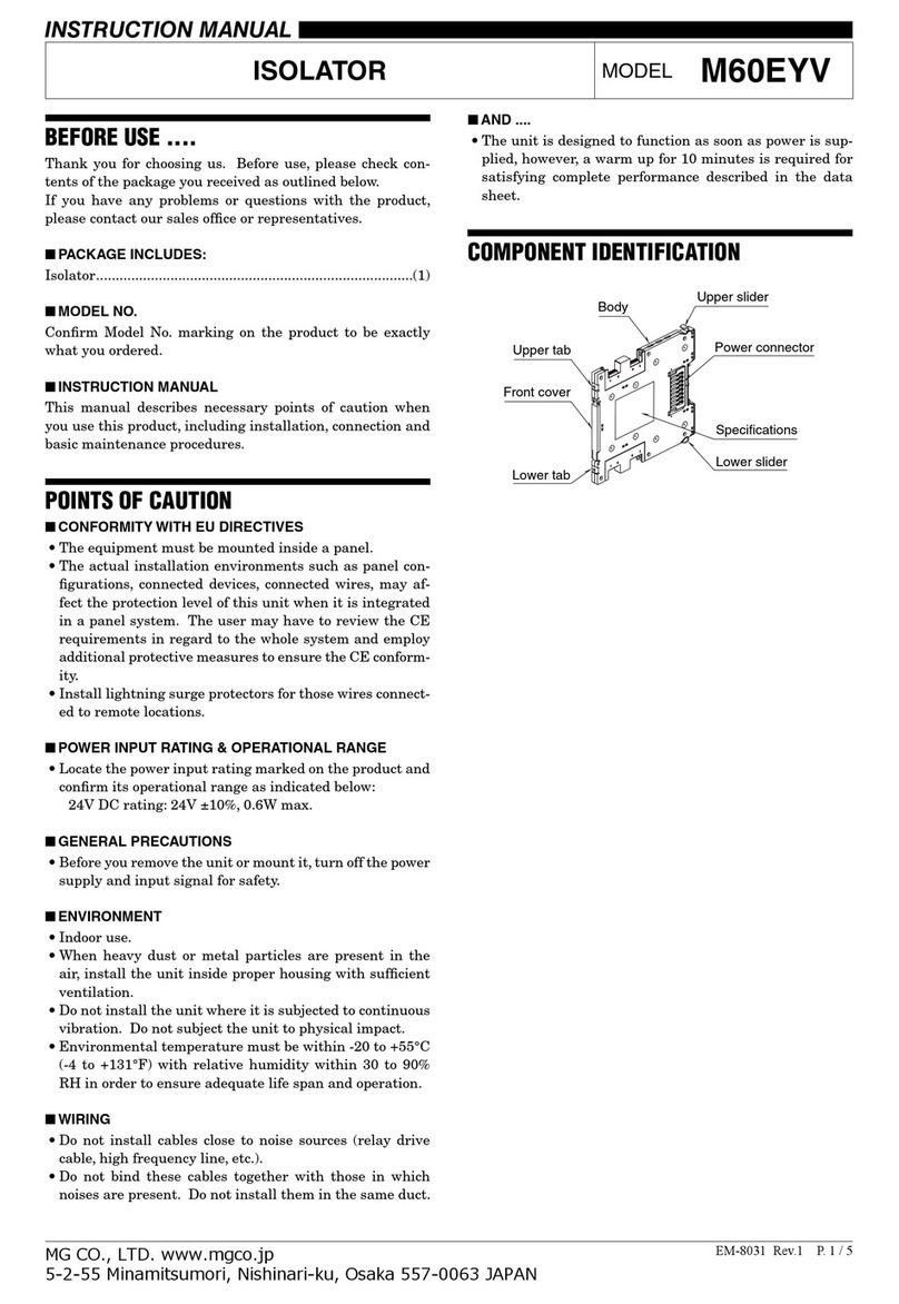 MG M60EYV instruction manual