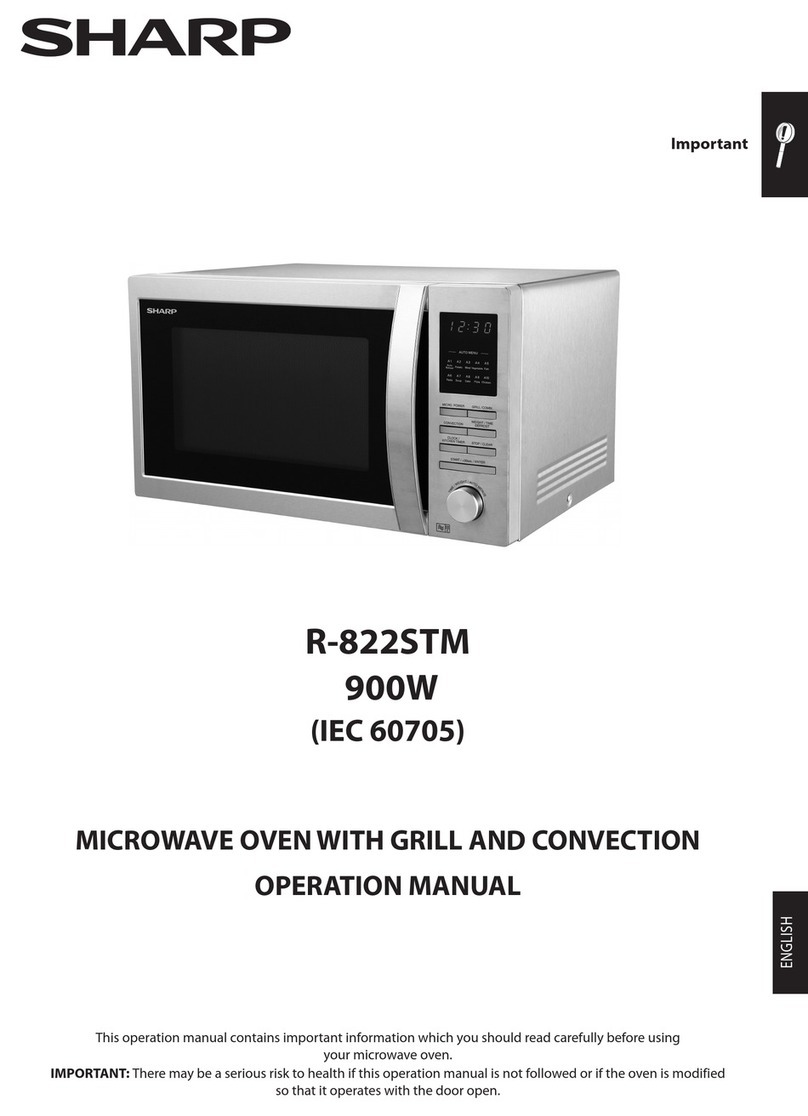 Sharp R-822STM User manual