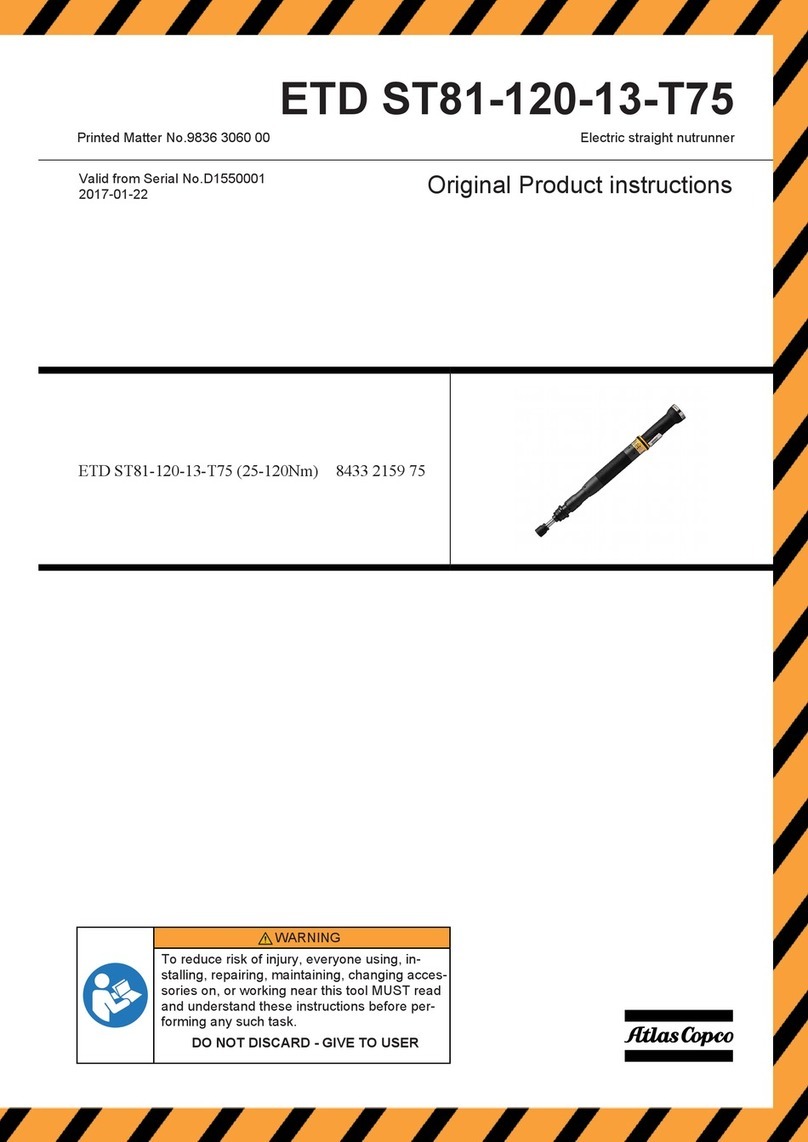 Atlas Copco ETD ST81-120-13-T75 User manual