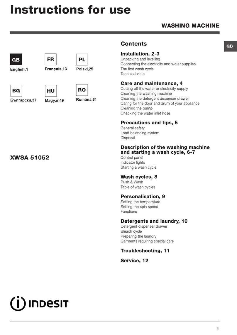 Indesit XWSA 51052 Instructions for use