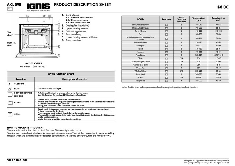Ignis AKL 898 Instructions for use