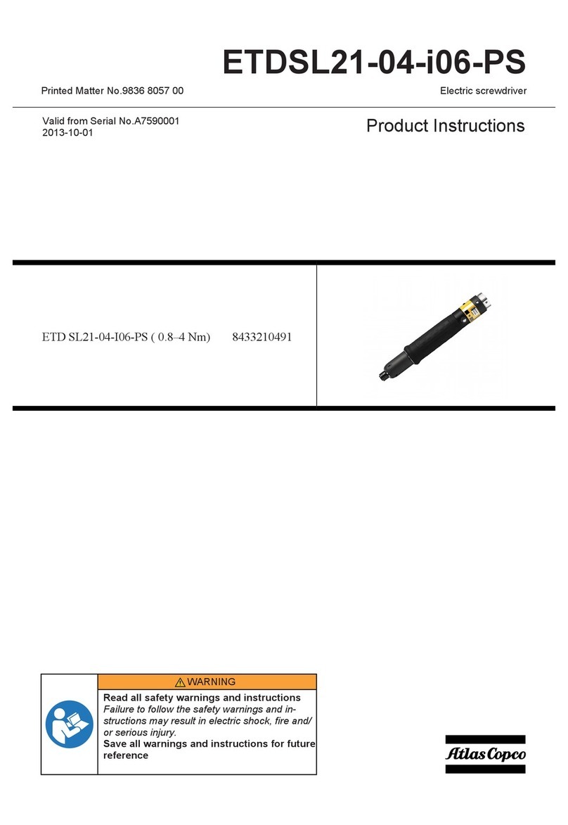 Atlas Copco ETDSSL21-04-I06-PS Instruction sheet
