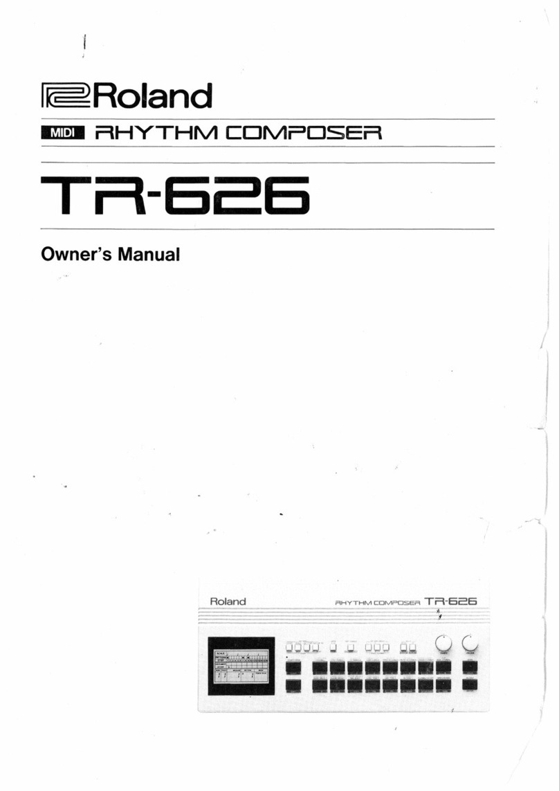 Roland TR-626 owner's manual