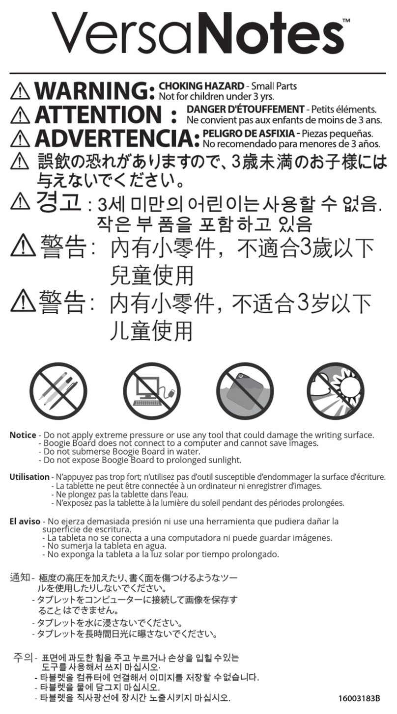 Boogie Board VersaNotes WT20225 User manual