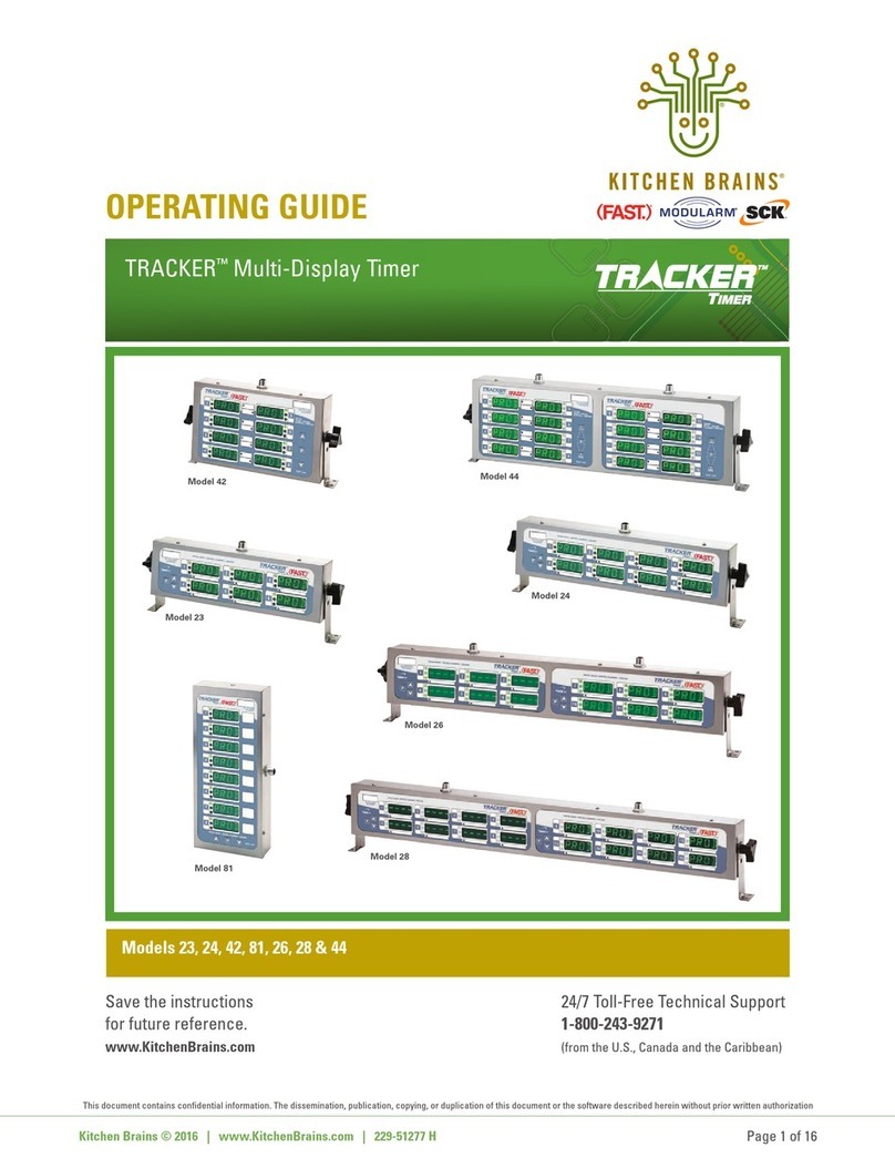 Kitchen Brains TRACKER 42 operating guide Kitchen Brains TRACKER 42 operating guide