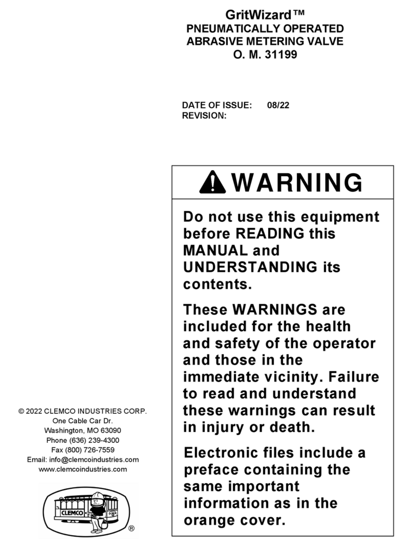 Clemco GritWizard Operational instructions