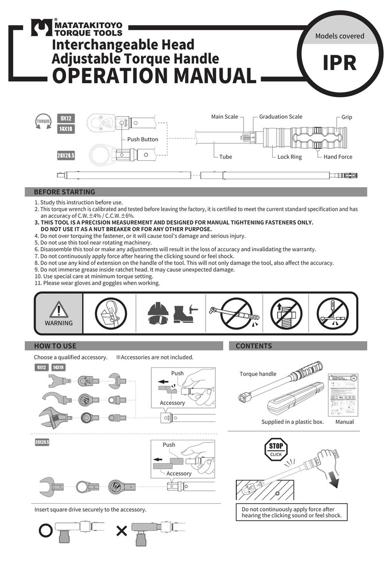 Matatakitoyo Torque Tools IPR Operation manual