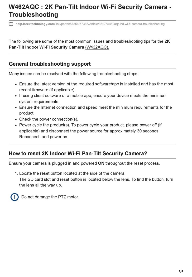 Lorex W462AQC Series Operating instructions