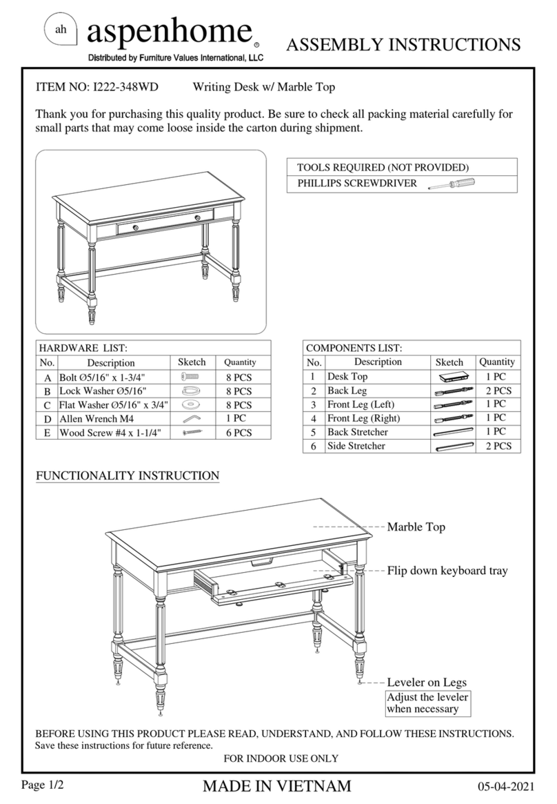 aspenhome I222-348WD User manual aspenhome I222-348WD User manual