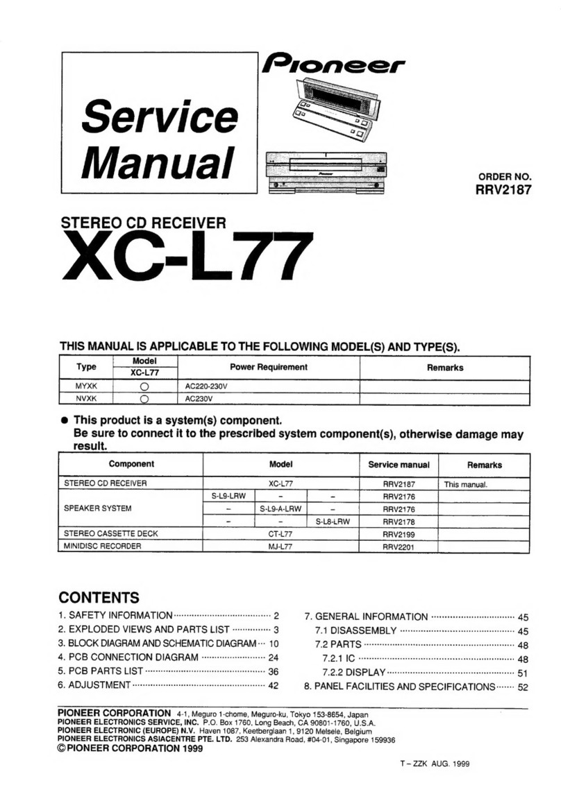 Pioneer XC-L77 User manual
