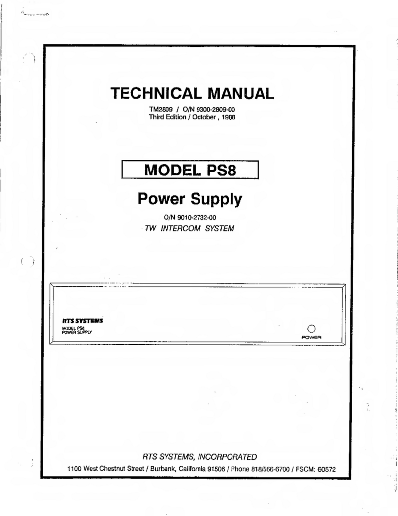 RTS Systems PS8 User manual