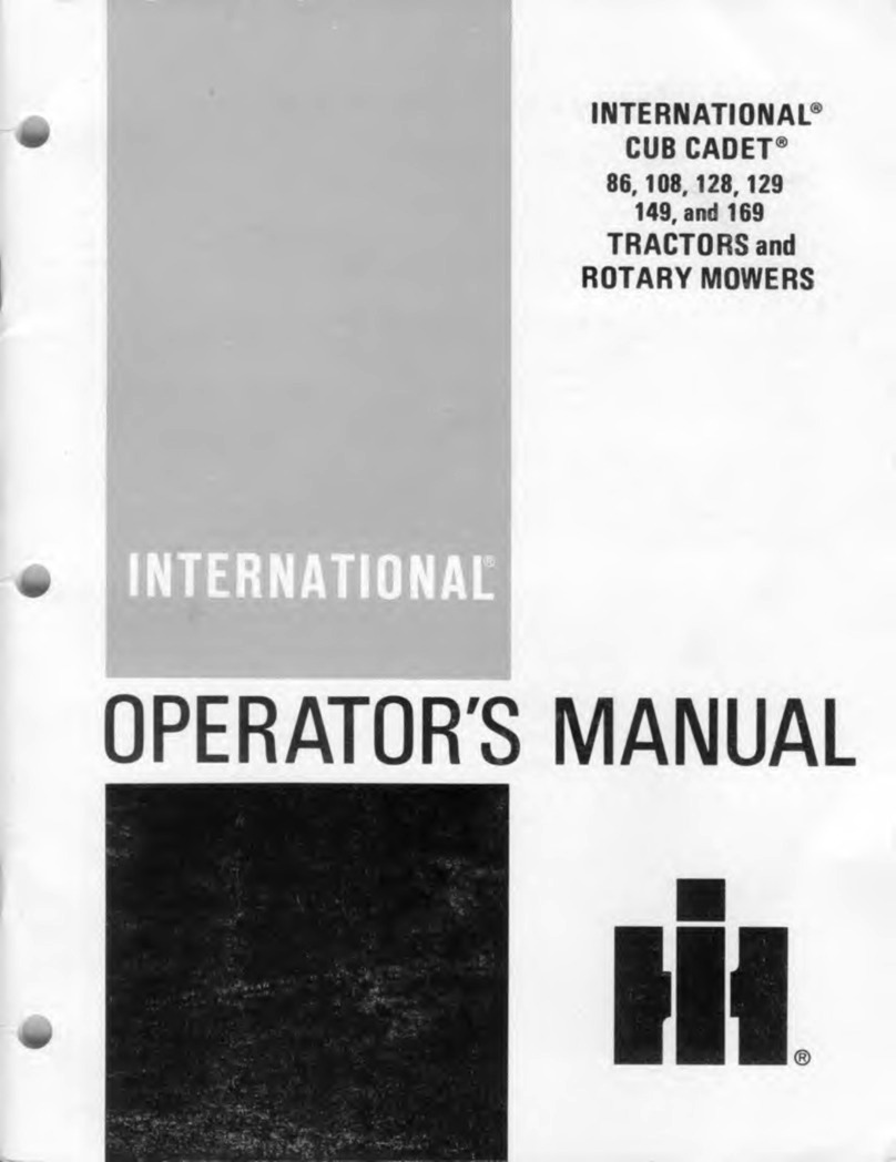 International CUB CADET 86 Operator's manual