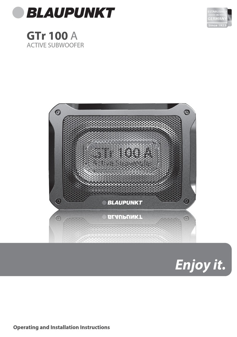 Blaupunkt GTr 100 A Operating and installation instructions