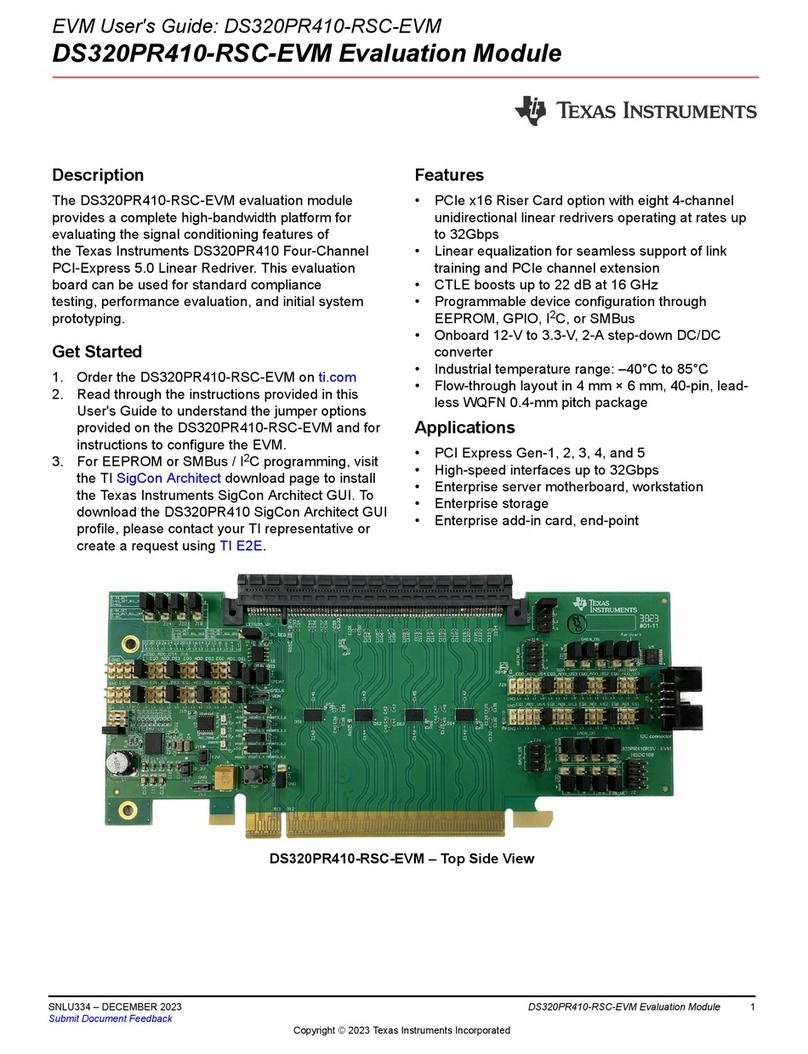 Texas Instruments DS320PR410-RSC-EVM User manual