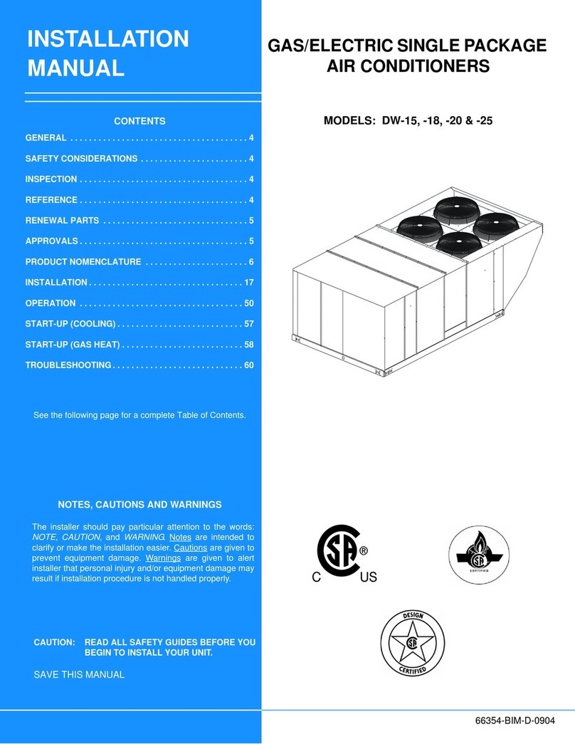 Unitary products group DW-15 User manual