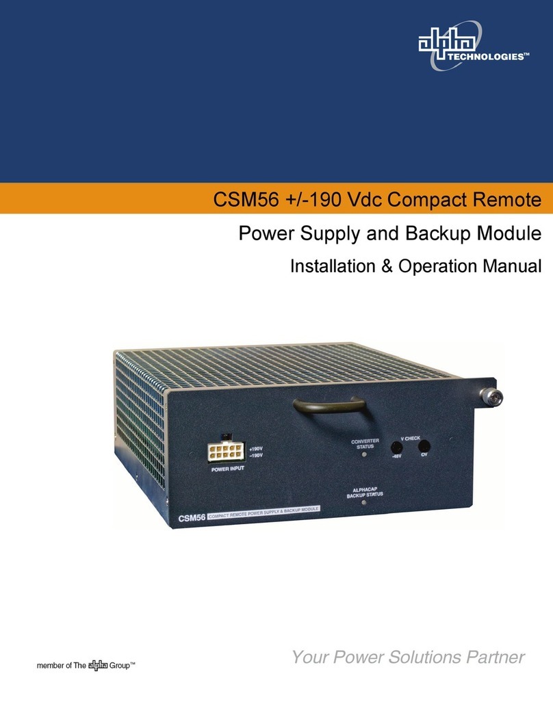 Alpha Technologies CSM56 User manual