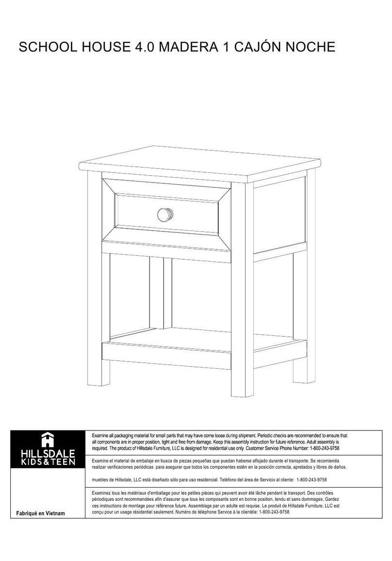 Hillsdale Furniture 2184-7530 manual Hillsdale Furniture 2184-7530 manual