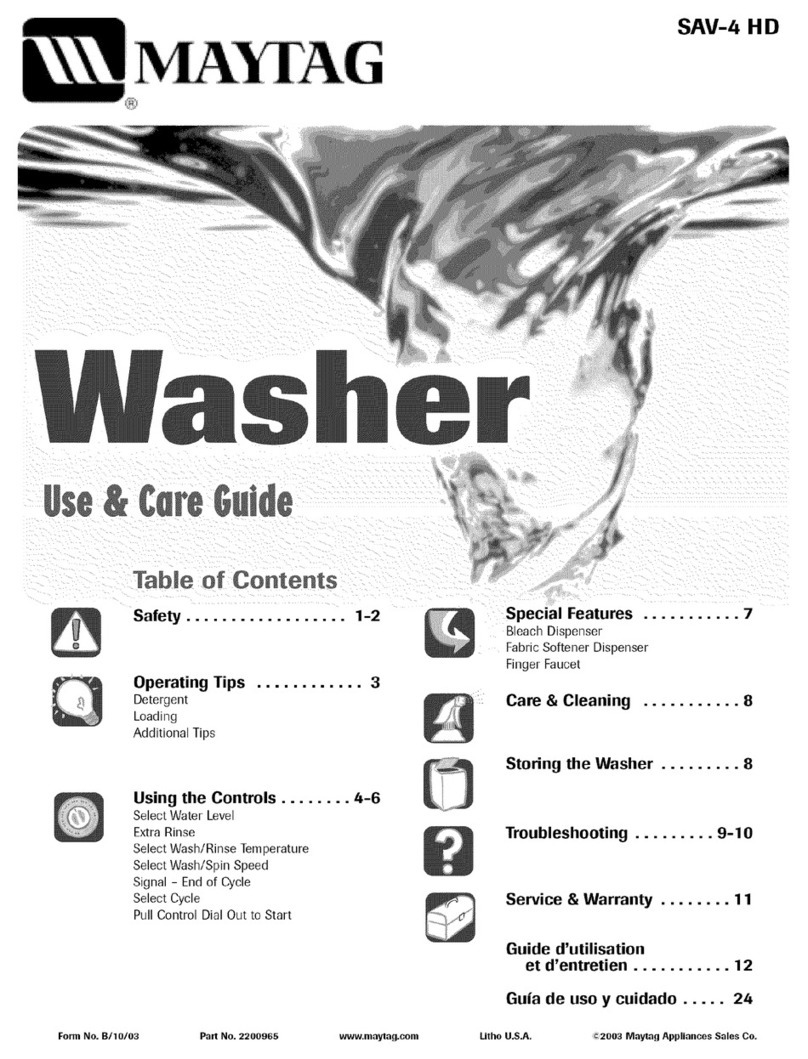 Maytag SAV-4 HD User manual