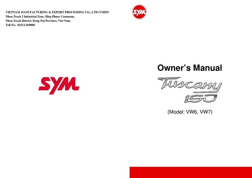 Sym TUSCANY 150 User manual