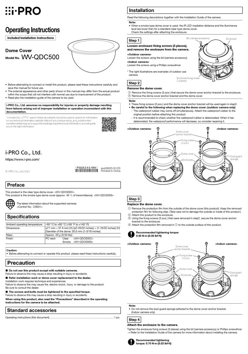 i-PRO WV-QDC500 operating instructions