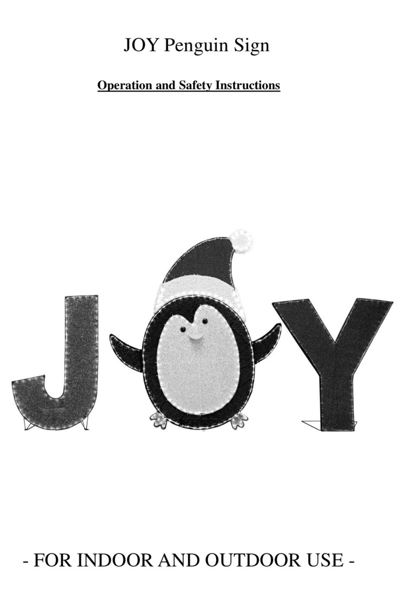 Winter Wonder Lane JOY Penguin Sign Operation and safety instructions Winter Wonder Lane JOY Penguin Sign Operation and safety instructions