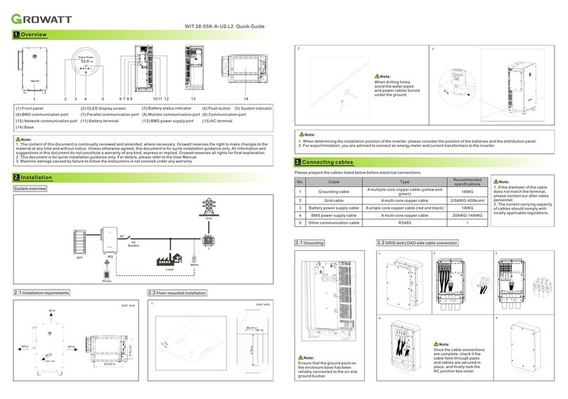 Growatt WIT 28-55K-A-US L2 User manual