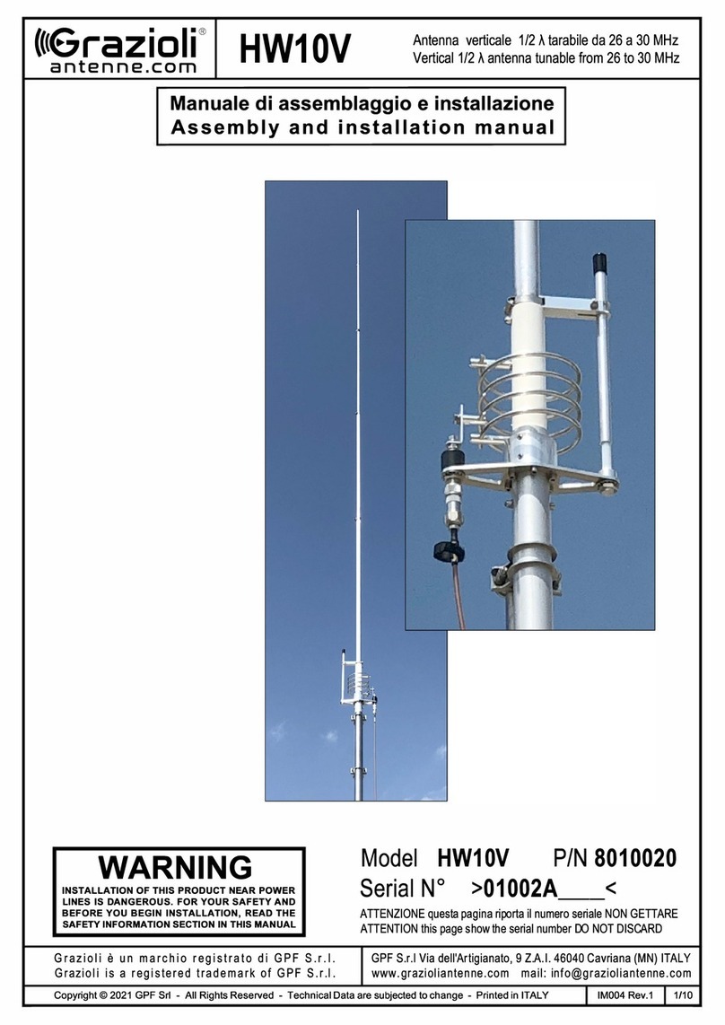 Grazioli HW10V Assembly and installation manual