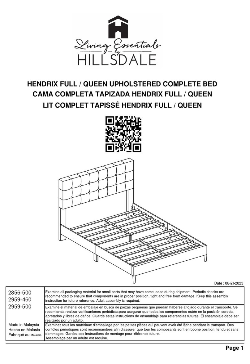 Hillsdale Furniture 2856-460 manual Hillsdale Furniture 2856-460 manual