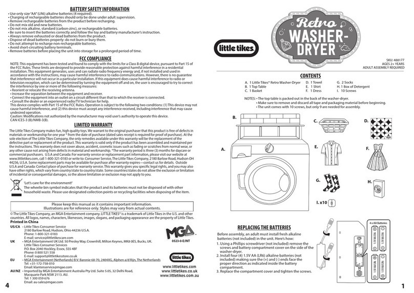 Little Tikes Retro Washer-Dryer User manual