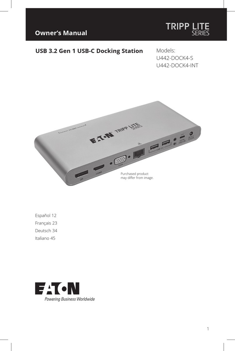 Eaton TRIPP LITE U442-DOCK4-S owner's manual