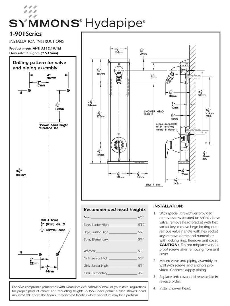 Symmons Hydapipe 1-901Series User manual