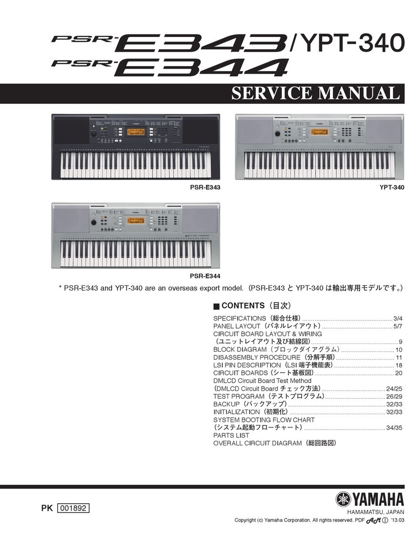 Yamaha PSR-E343 Service manual