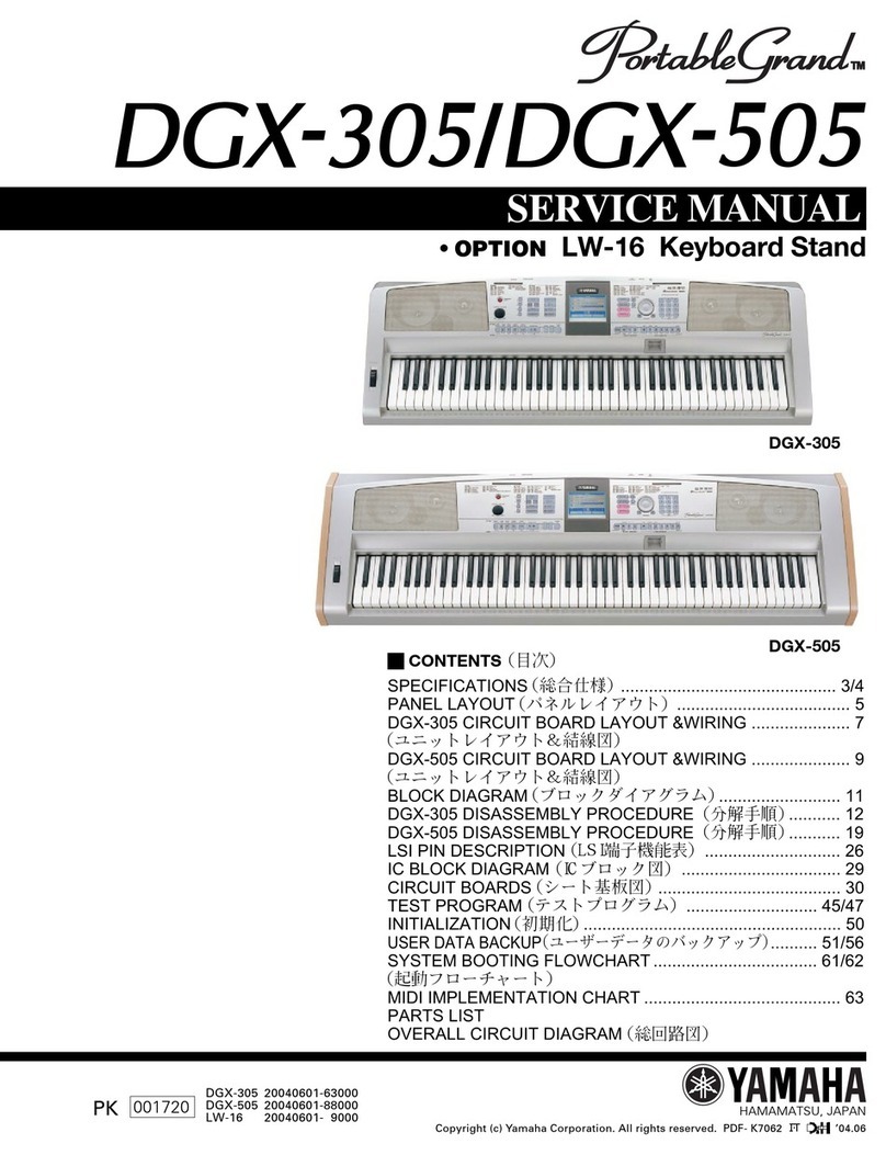 Yamaha Portable Grand DGX-305 User manual