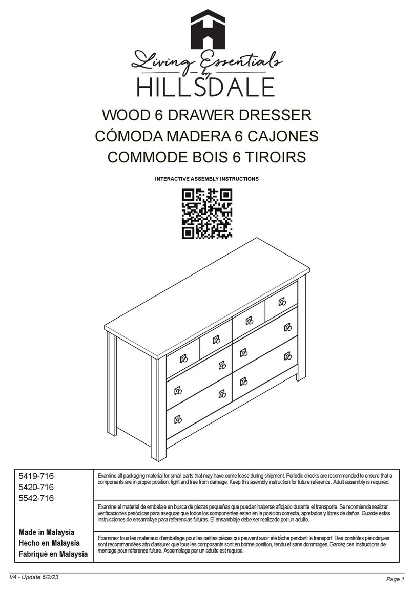 Hillsdale Furniture 5419-716 manual Hillsdale Furniture 5419-716 manual
