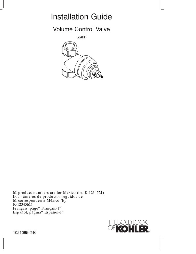 Kohler Mastershower K-406 User manual