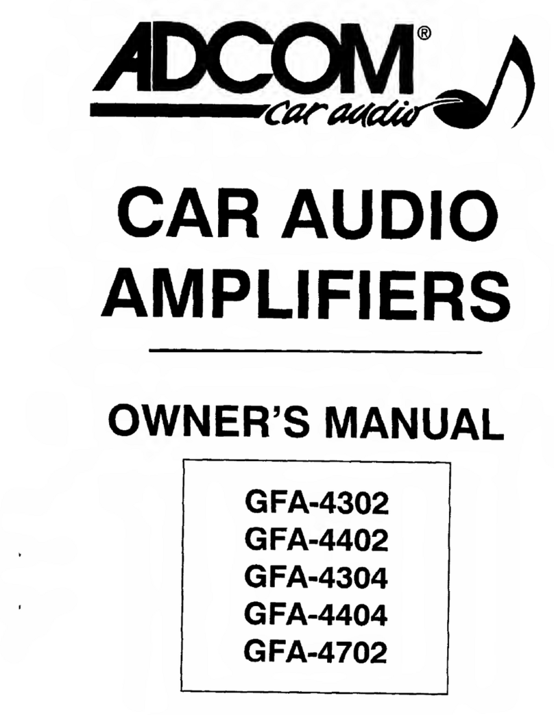 Adcom GFA-4302 User manual Adcom GFA-4302 User manual