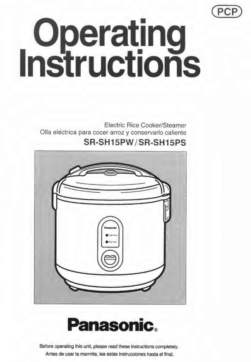 Panasonic SRSH15PW - RICE COOKER-LOW P operating instructions
