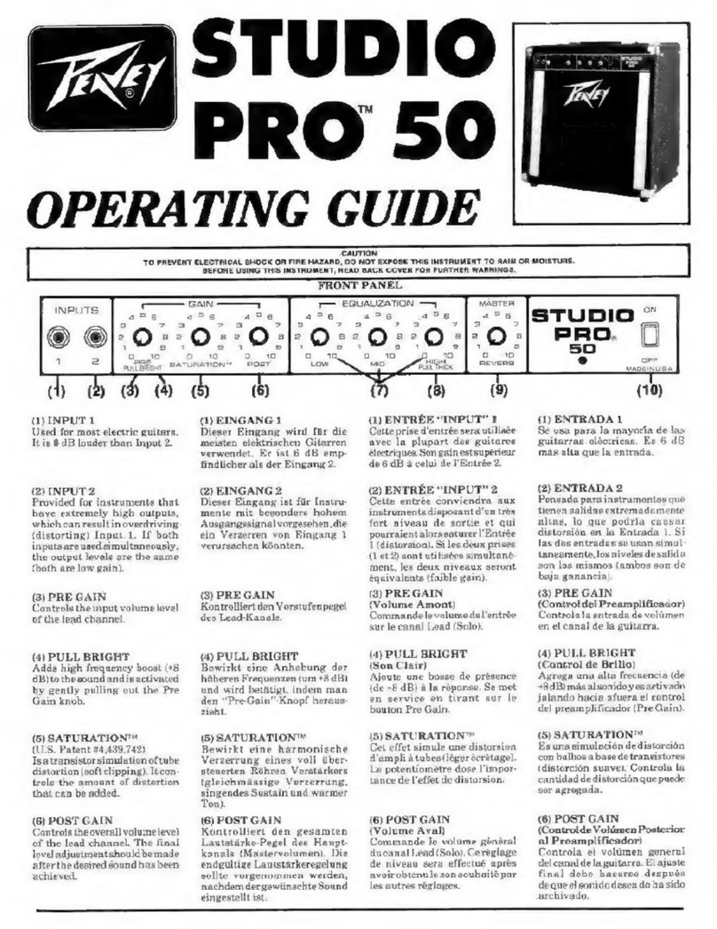 Peavey STUDIO PRO 50 User manual