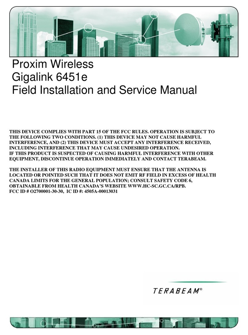 TERABEAM Gigalink 6451e Installation and service manual