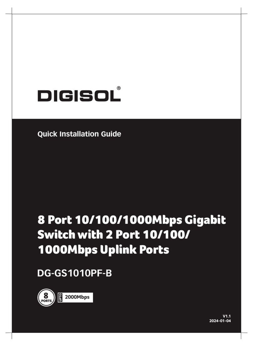 Digisol DG-GS1010PF-B Quick installation guide