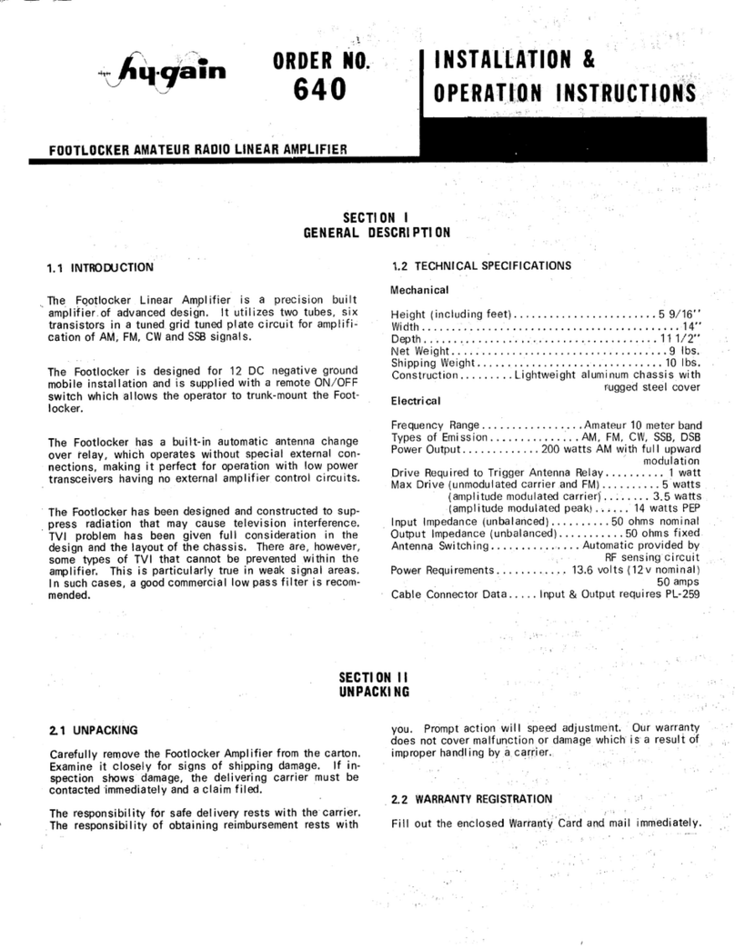 Hy-Gain 640 Installation instructions