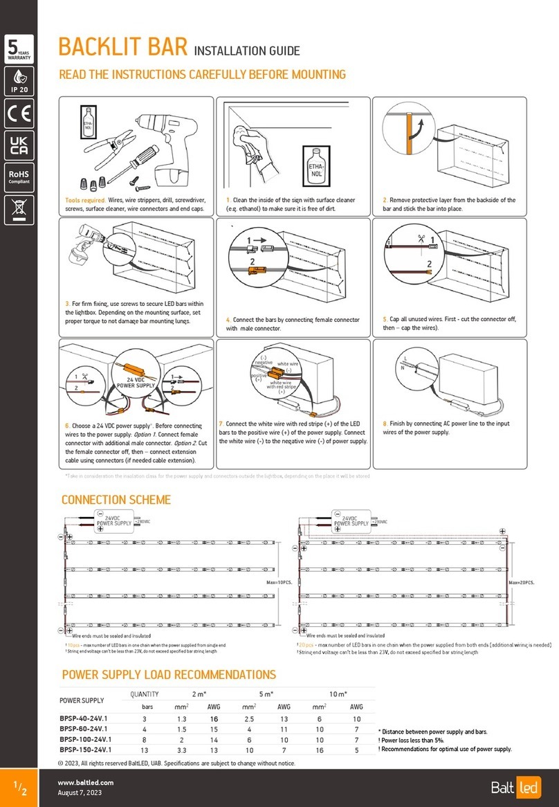 BaltLED BACKLIT BAR User manual