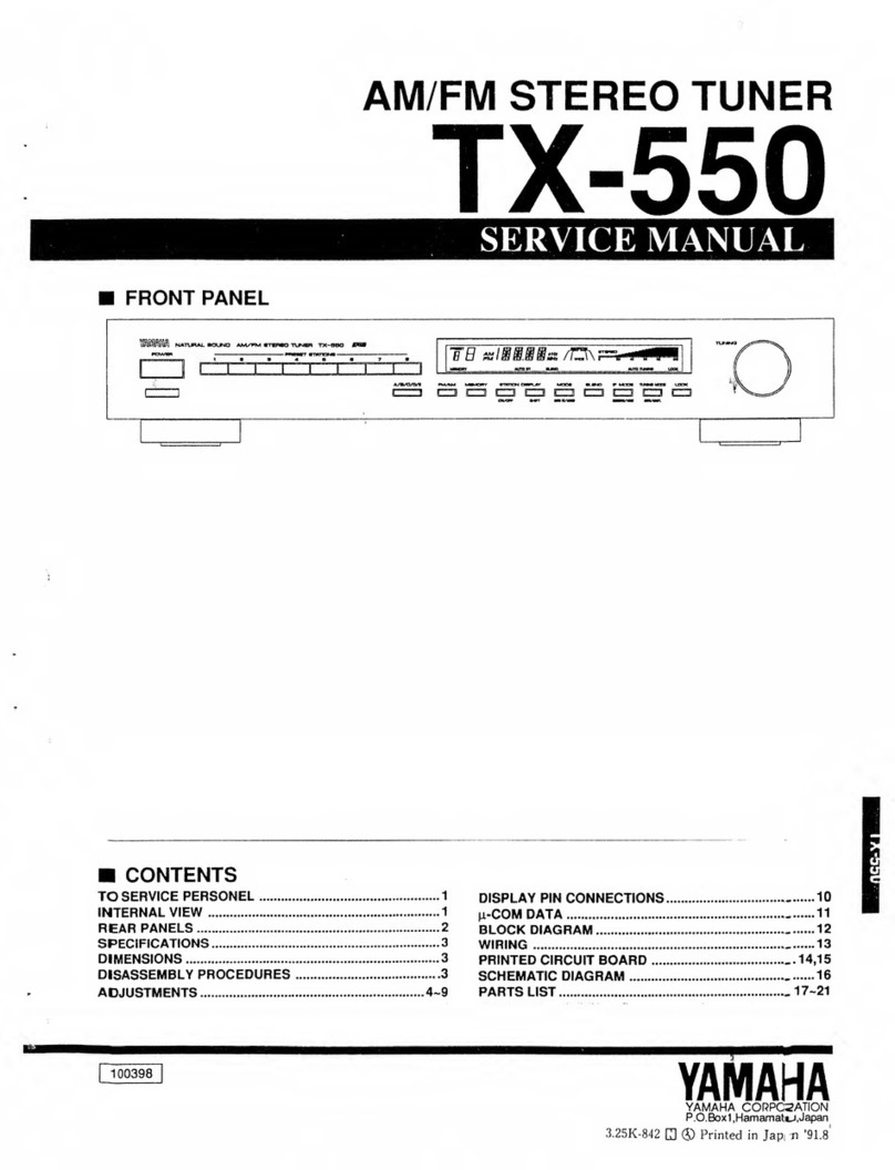 Yamaha TX-550 User manual